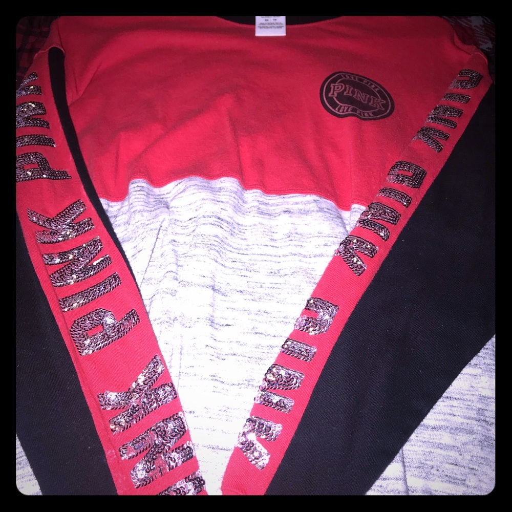 -SOLD—VS long sleeve XS bling shirt